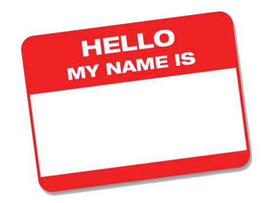 Blank "Hello my name is" name tag